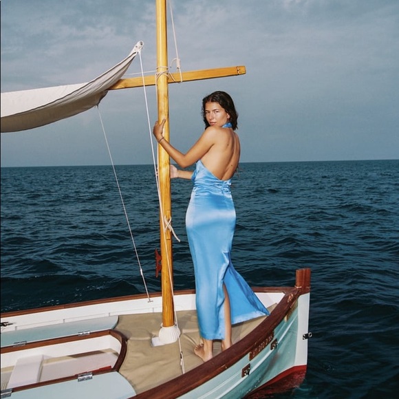 Zara Satin Effect Midi Dress - Picture 8 of 14